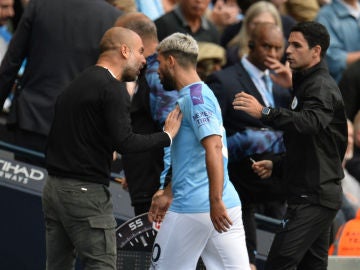 Guardiola se encara con Agüero Guardiola se encara con Agüero