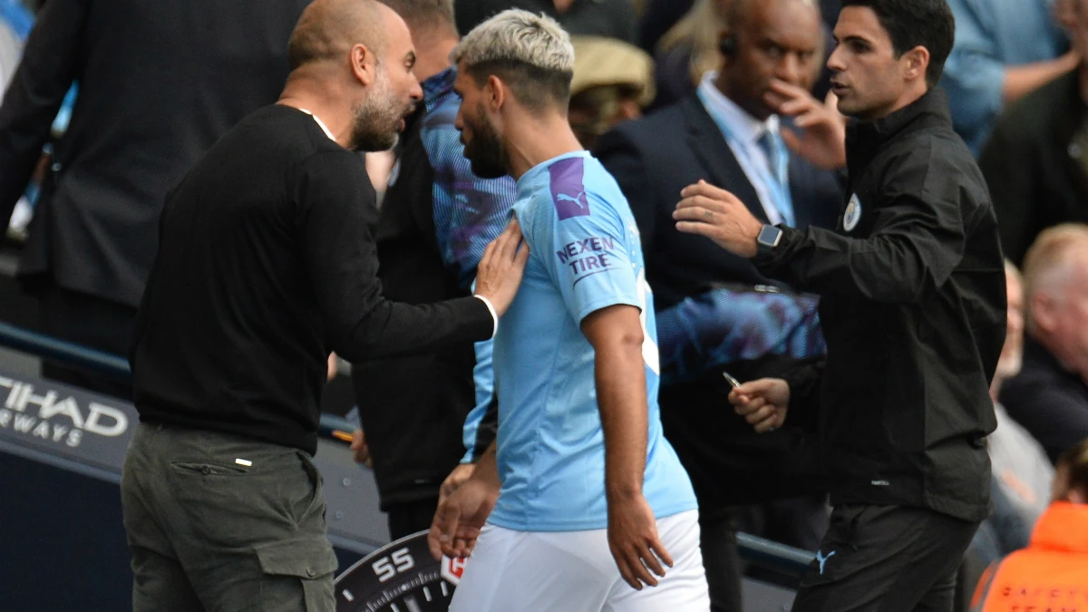Guardiola se encara con Agüero Guardiola se encara con Agüero