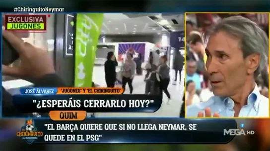 "Neymar está más cerca del Barcelona": la opinión de 'Lobo' Carrasco sobre la posible vuelta del brasileño "Neymar está más cerca del Barcelona": la opinión de 'Lobo' Carrasco sobre la posible vuelta del brasileño