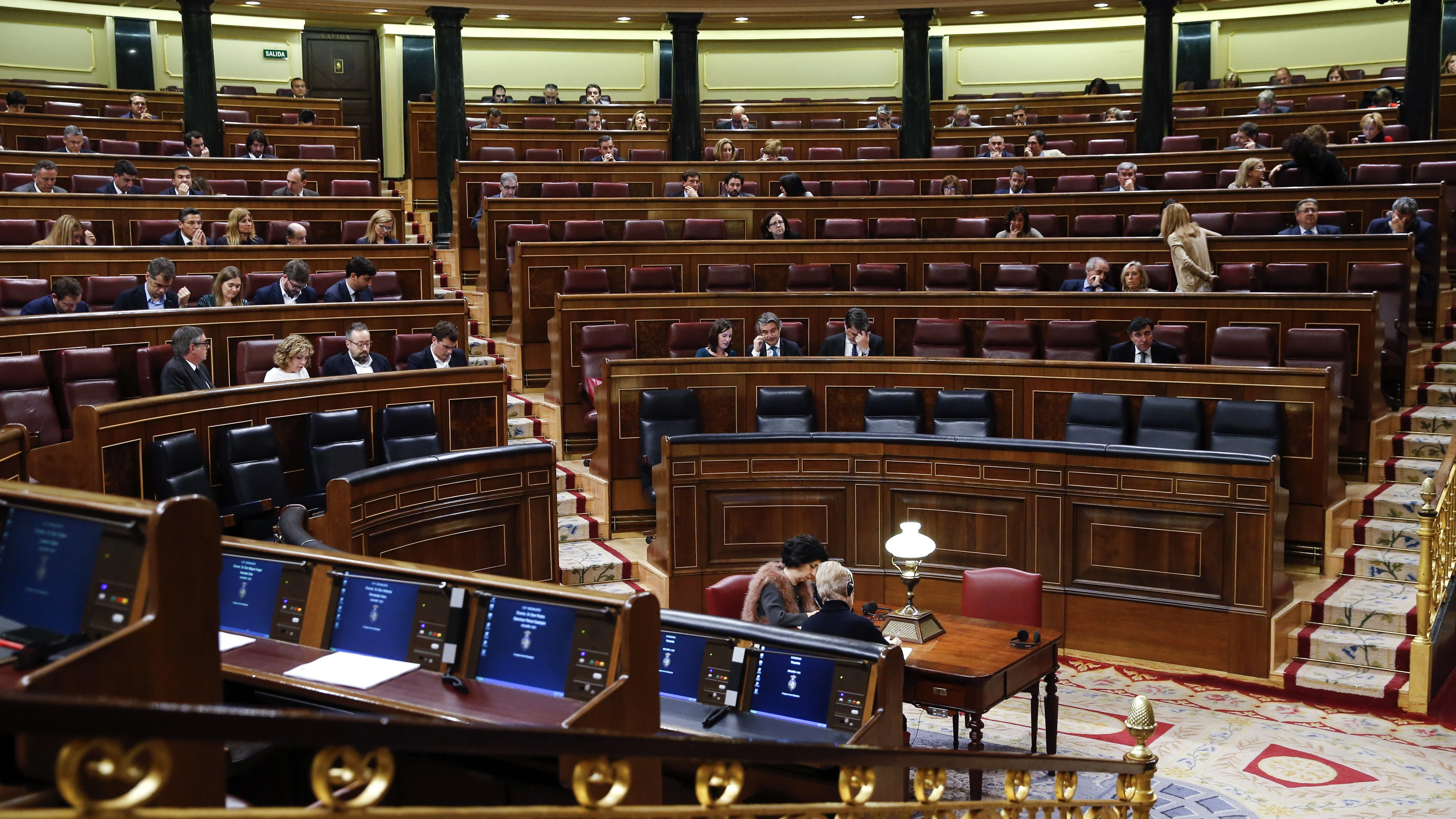 Vista general del Pleno del Congreso de los Diputados. 