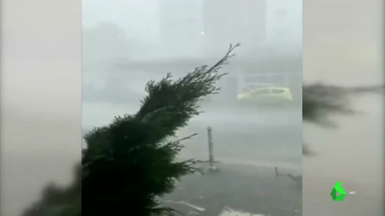 Imagen del súbito huracán que ha causado numerosos destrozos en Frrankfurt Imagen del súbito huracán que ha causado numerosos destrozos en Frrankfurt