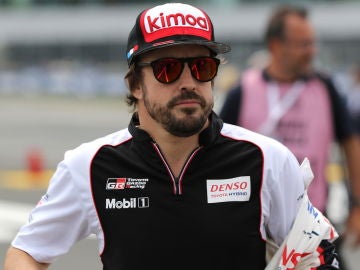 Fernando Alonso, antes de una carrera