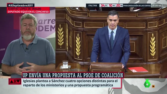 Juantxo López de Uralde, sobre la nueva propuesta de Podemos: "Queremos completar las negociaciones que se habían iniciado" Juantxo López de Uralde, sobre la nueva propuesta de Podemos: "Queremos completar las negociaciones que se habían iniciado"