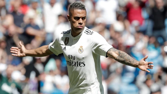 Mariano Díaz celebra un gol con el Real Madrid Mariano Díaz celebra un gol con el Real Madrid