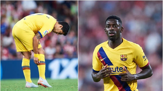 Suárez y Dembelé, lesionados Suárez y Dembelé, lesionados