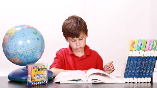 Ni&ntilde;o estudiando