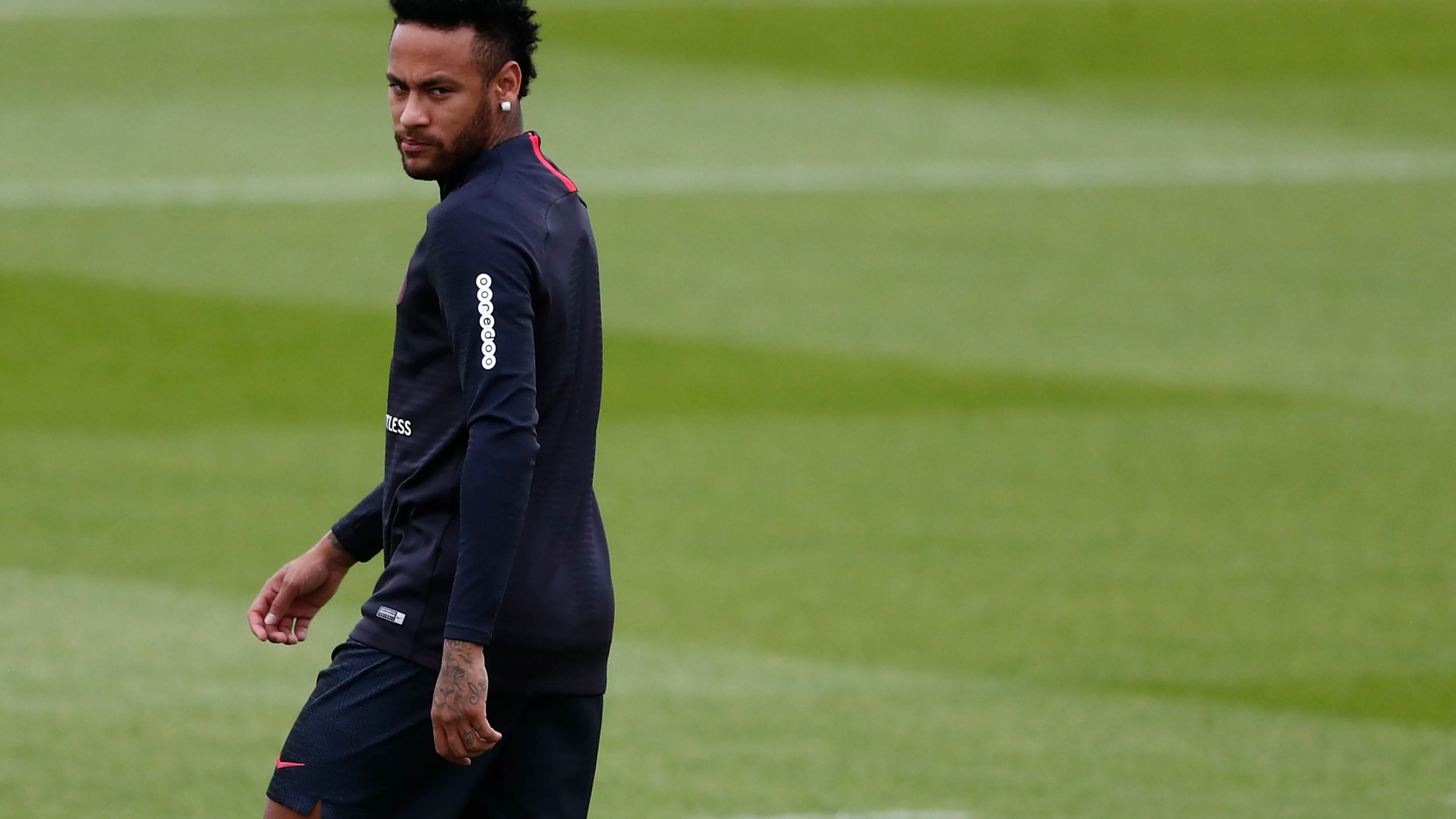 Neymar, durante un entrenamiento