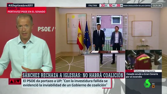 Ander Gil: "Podemos ya rechazó un Gobierno de coalición al PSOE, no volveremos atrás" Ander Gil: "Podemos ya rechazó un Gobierno de coalición al PSOE, no volveremos atrás"