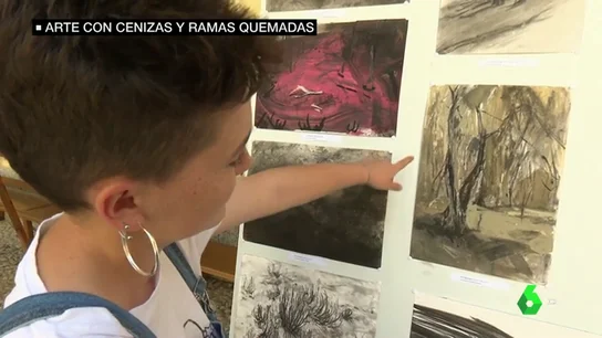 Unos jóvenes convierten en arte la sierra de Guadarrama calcinada por el incendio Unos jóvenes convierten en arte la sierra de Guadarrama calcinada por el incendio