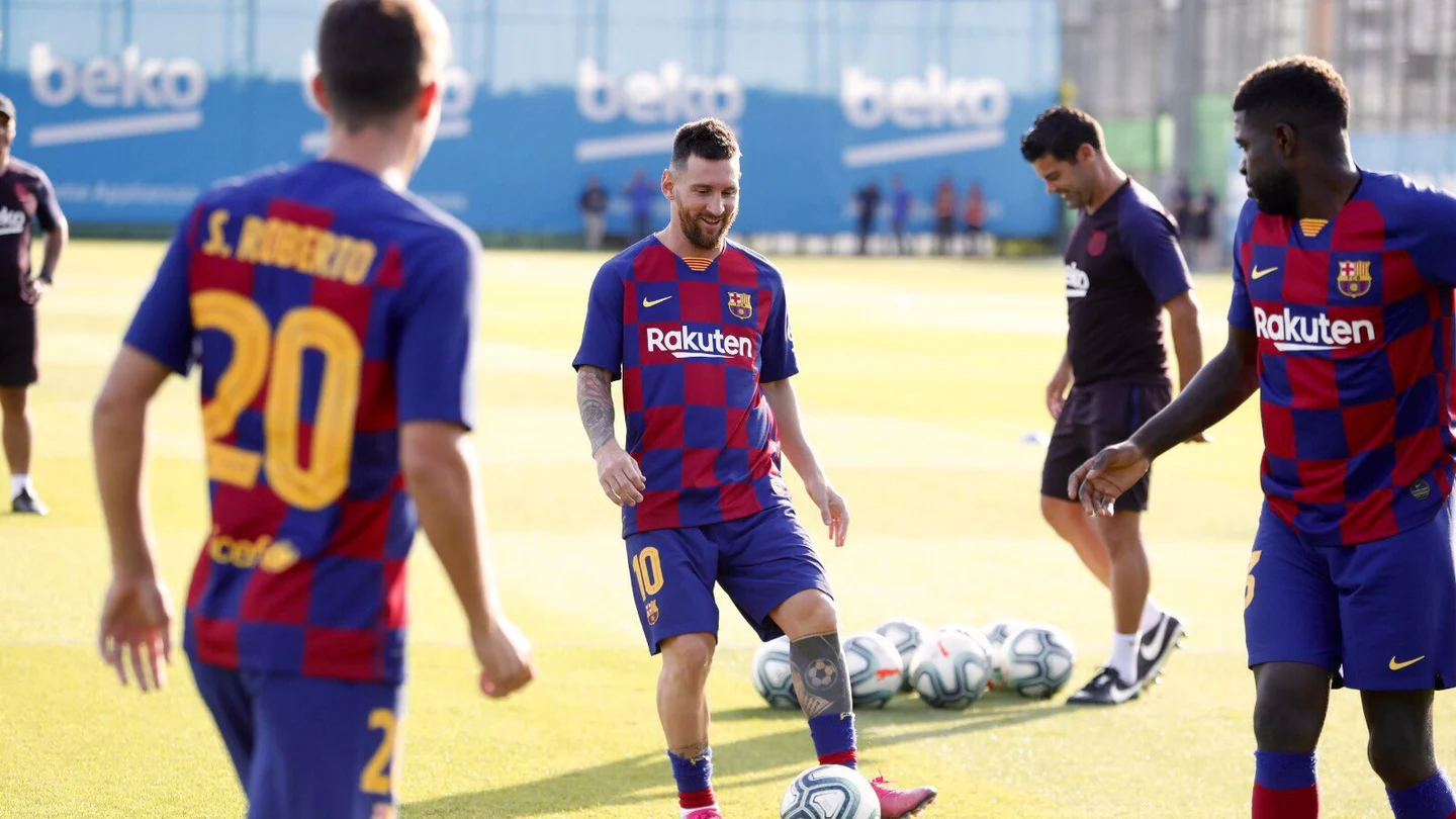 Leo Messi, entrenado con el FC Barcelona Leo Messi, entrenado con el FC Barcelona