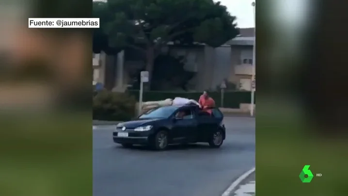 El joven segundos antes de caerse al suelo. 