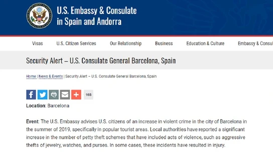 Alerta del Consulado General en Barcelona Alerta del Consulado General en Barcelona