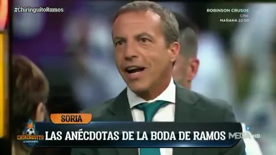 Cristóbal Soria y la "encerrona" de los jugadores del Real Madrid en la boda de Sergio Ramos: "Como salga lo de los 'coches locos'..." Cristóbal Soria y la "encerrona" de los jugadores del Real Madrid en la boda de Sergio Ramos: "Como salga lo de los 'coches locos'..."