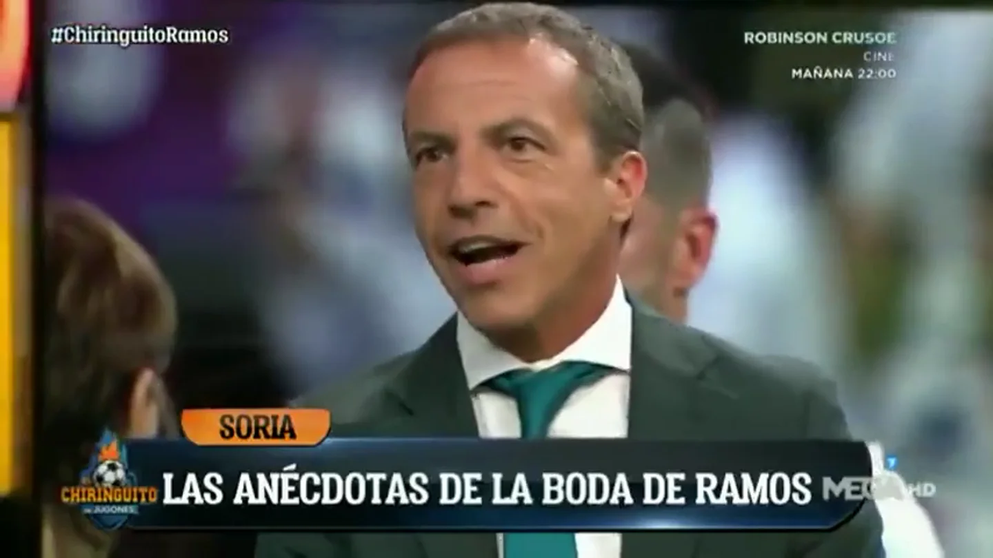Cristóbal Soria y la "encerrona" de los jugadores del Real Madrid en la boda de Sergio Ramos: "Como salga lo de los 'coches locos'..." Cristóbal Soria y la "encerrona" de los jugadores del Real Madrid en la boda de Sergio Ramos: "Como salga lo de los 'coches locos'..."