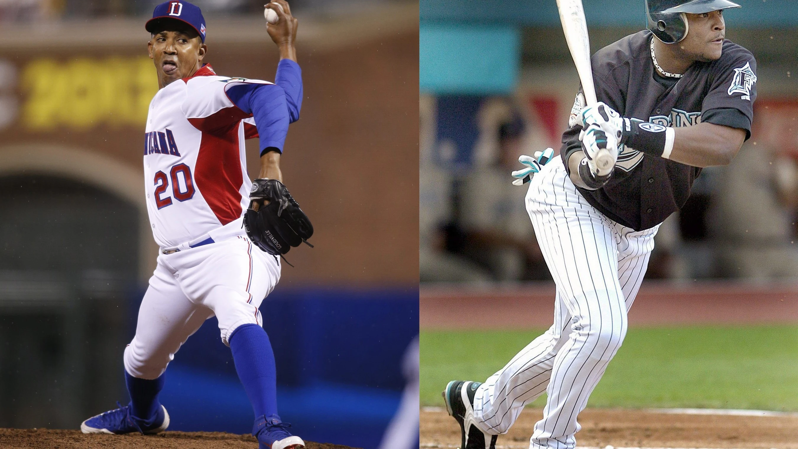 Los exjugadores de béisbol Octavio Dotel y Luis Castillo