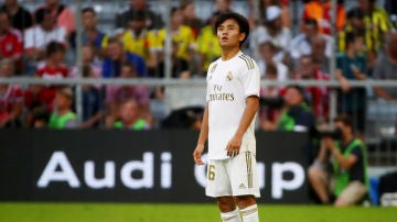 Kubo, durante un partido con el Real Madrid