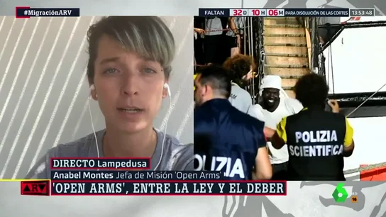 La jefa de misión del Open Arms: "Está claro que no hemos sido nosotros los que no hemos seguido la ley" La jefa de misión del Open Arms: "Está claro que no hemos sido nosotros los que no hemos seguido la ley"