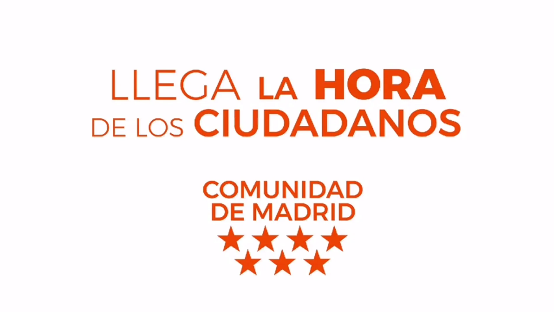 Eslogan del nuevo vídeo de Ciudadanos Madrid para presentar a su equipo de Gobierno