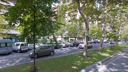 Calle Fuente del Hierro en Pamplona, Navarra.