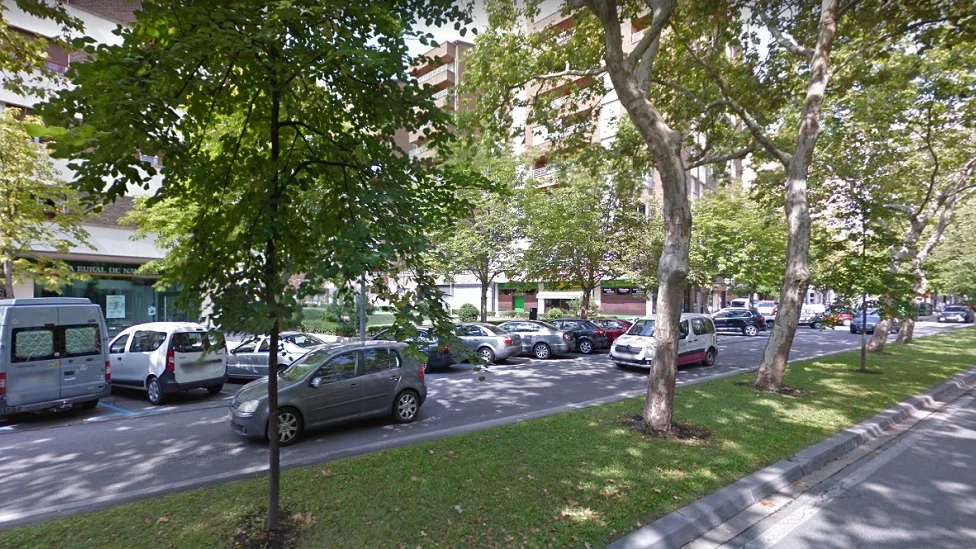 Calle Fuente del Hierro en Pamplona, Navarra.