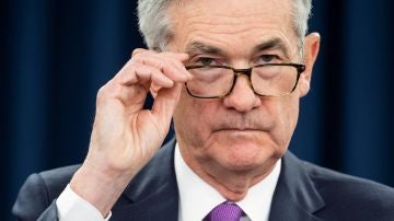 El presidente de la Reserva Federal (Fed) de Estados Unidos, Jerome Powell, durante una rueda de prensa