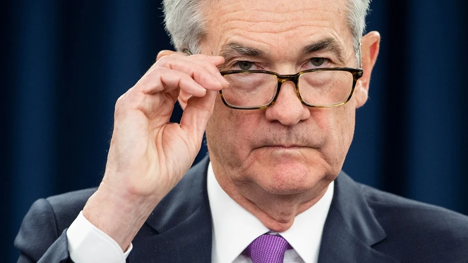 El presidente de la Reserva Federal (Fed) de Estados Unidos, Jerome Powell, durante una rueda de prensa