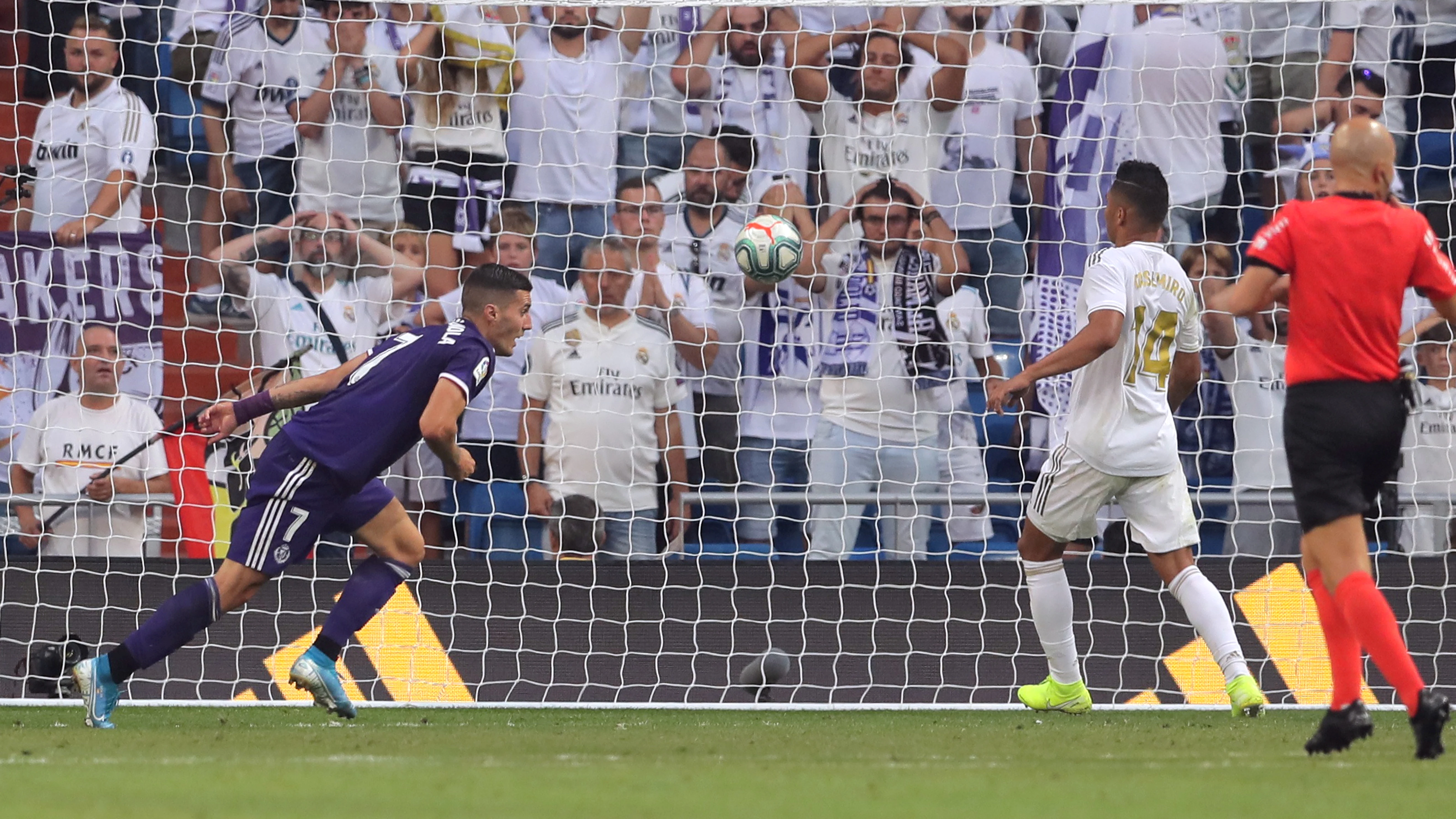 Sergi Guardiola celebra su gol contra el Real Madrid