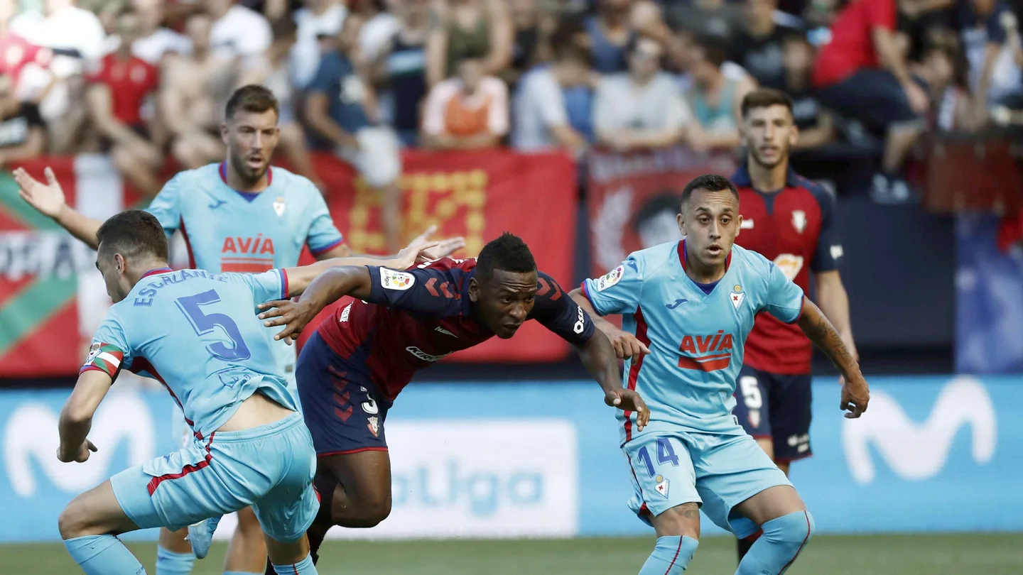 Momento del partido entre Osasuna y Eibar Momento del partido entre Osasuna y Eibar