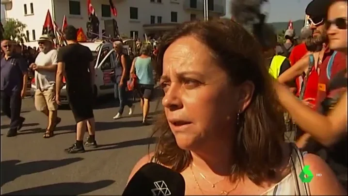 Manifestación en Biarritz