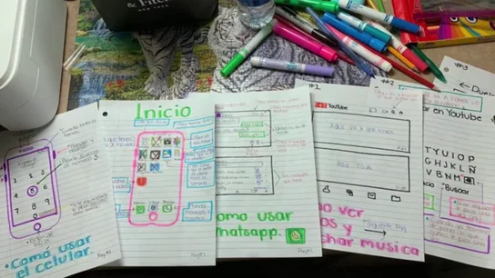 La creativa idea de una joven para explicarle a su abuela cómo funciona su móvil La creativa idea de una joven para explicarle a su abuela cómo funciona su móvil.