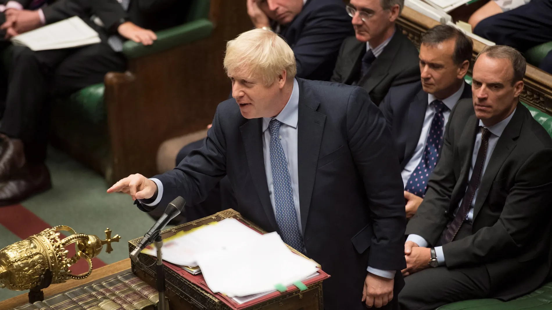 Boris Johnson, primer ministro británico en la Cámara de los Comunes