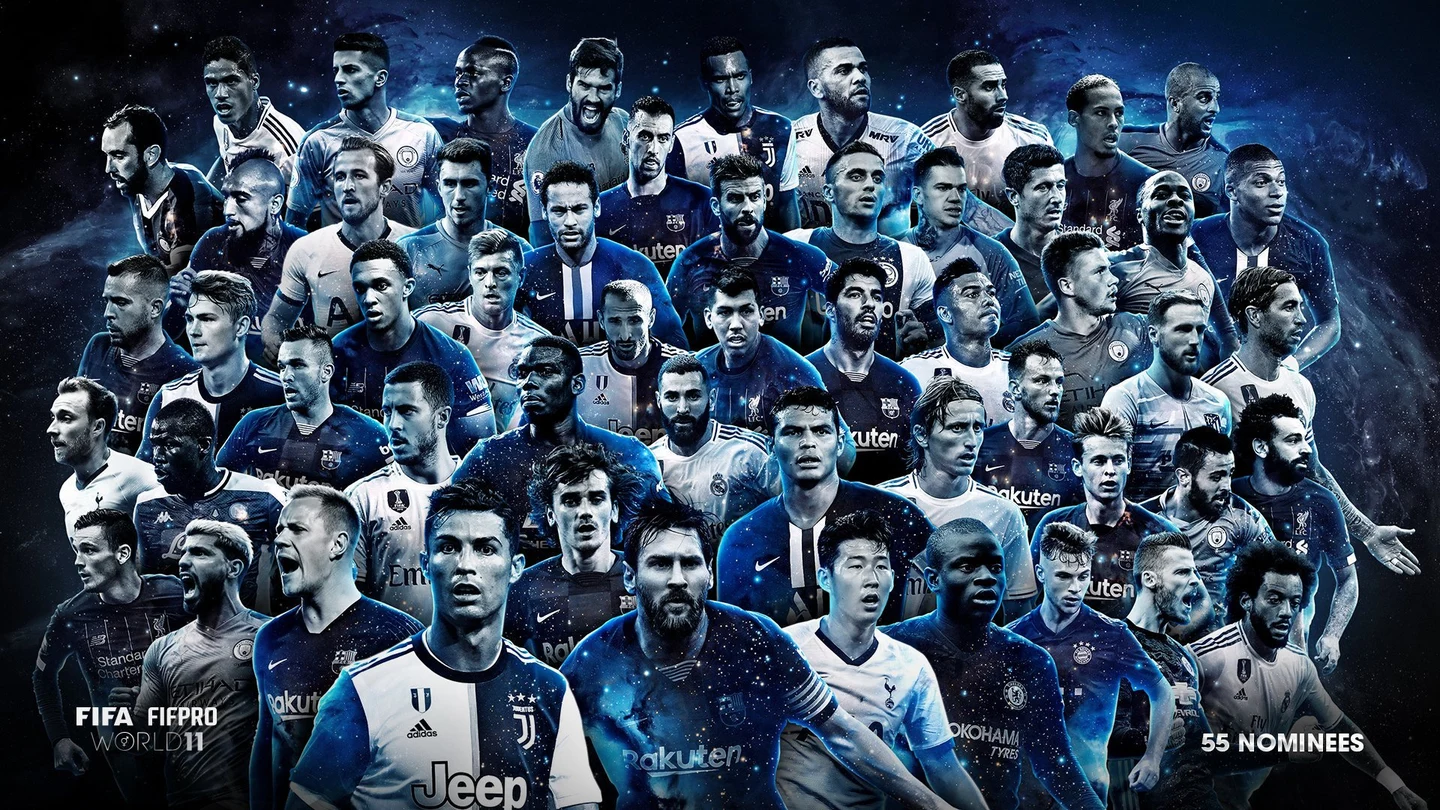 Los 55 nominados al mejor once del mundo Los 55 nominados al mejor once del mundo