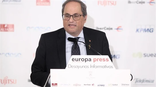 Quim Torra en el desayuno informativo de Europa Press Quim Torra en el desayuno informativo de Europa Press