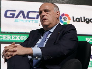 Javier Tebas, en el Soccerex Javier Tebas, en el Soccerex