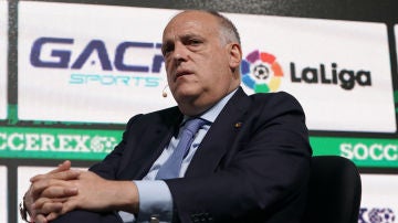 Javier Tebas, en el Soccerex