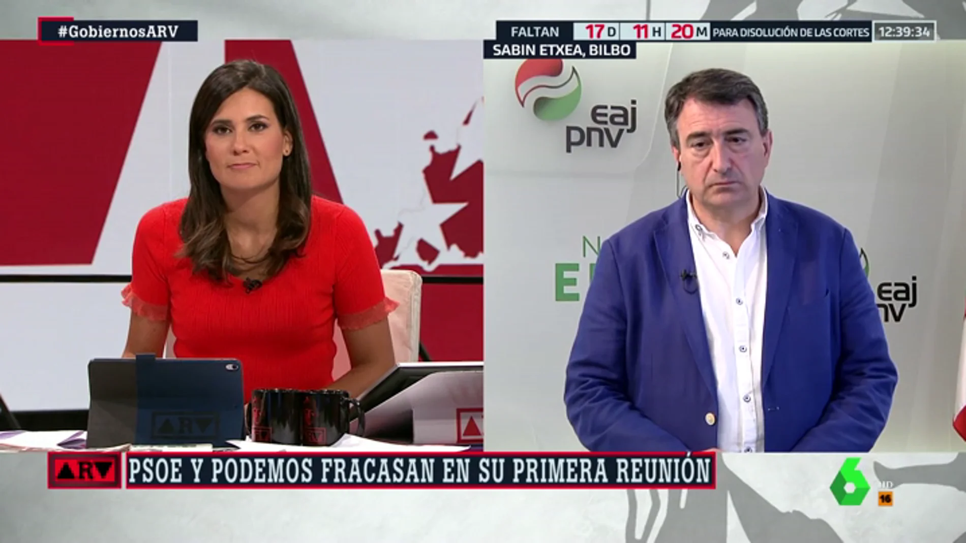 Aitor Esteban (PNV) teme una repetición electoral tras la reunión entre PSOE y Podemos: "No veo flexibilidad ni en unos ni en otros"