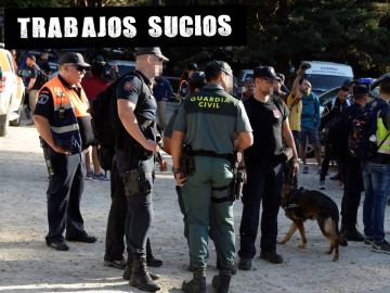 Agentes de la Policía y la Guardia Civil durante el operativo de búsqueda de Blanca Fernández Ochoa Agentes de la Policía y la Guardia Civil durante el operativo de búsqueda de Blanca Fernández Ochoa
