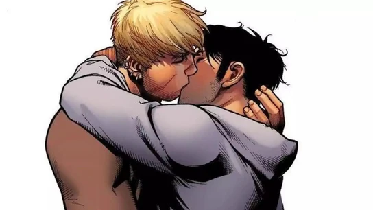 Beso gay del cómic 'Vengadores- La Cruzada de los niños' Beso gay del cómic 'Vengadores- La Cruzada de los niños'