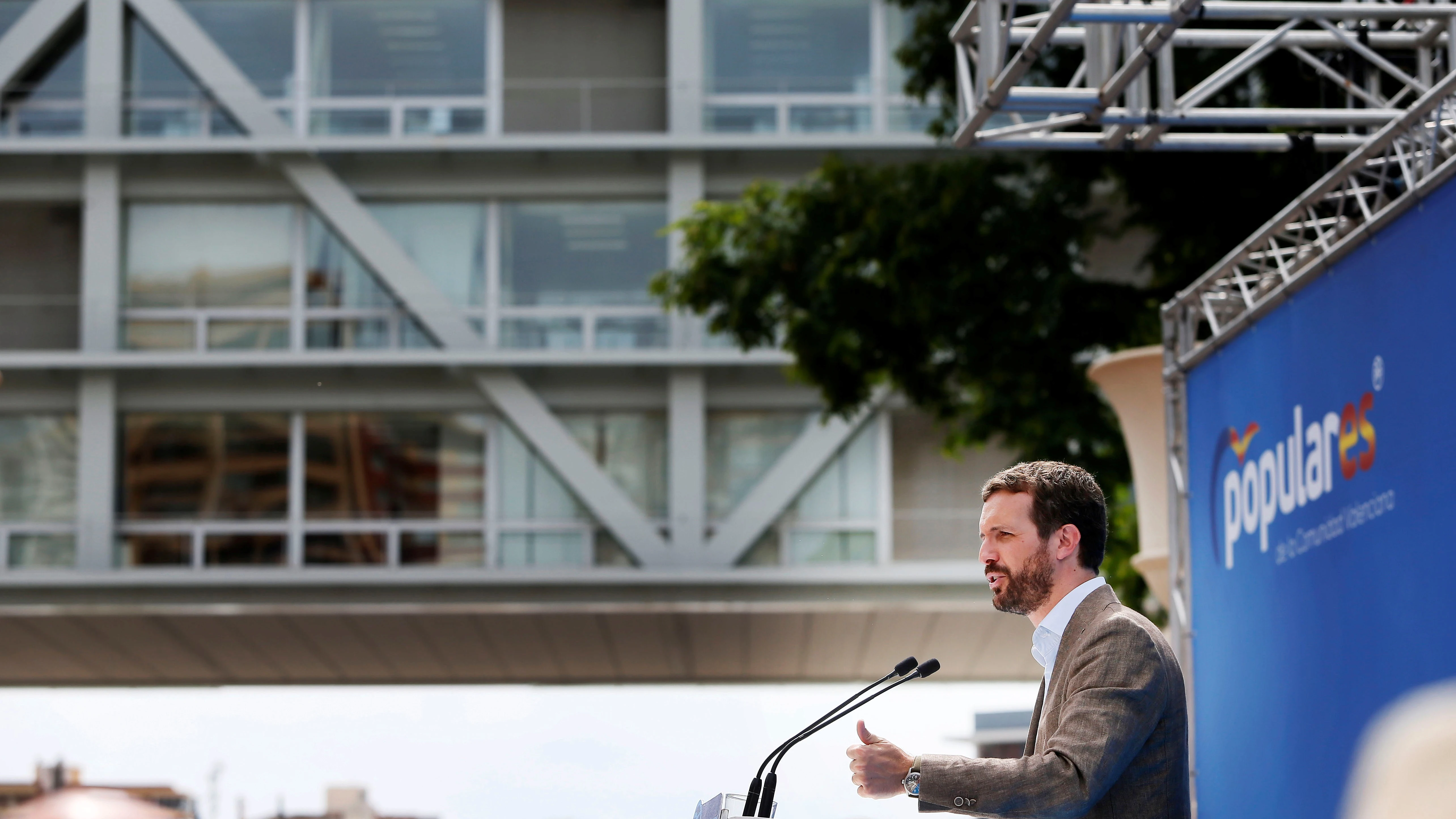 Pablo Casado durante un acto del Partido Popular en Benidorm, Alicante.