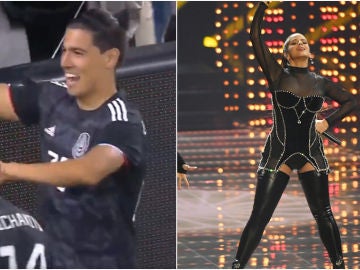 Erick Gutiérrez celebrando un gol 'a lo Rosalía' Erick Gutiérrez celebrando un gol 'a lo Rosalía'