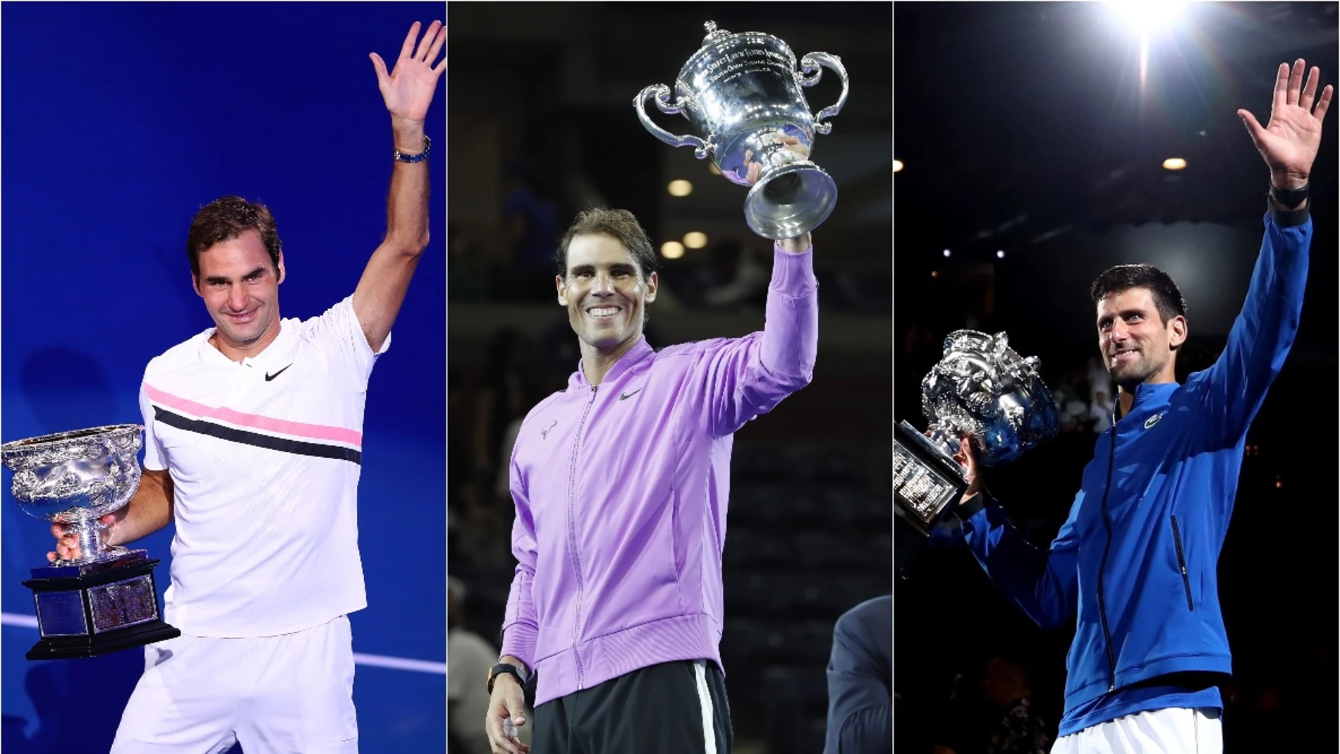 Federer, Nadal y Djokovic, la carrera por ser el mejor