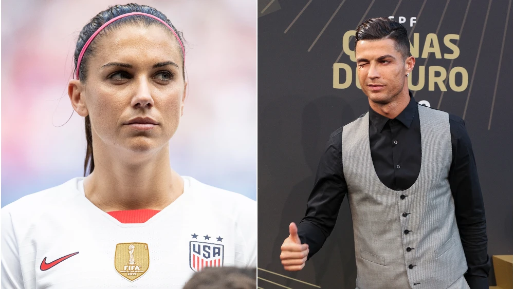 Alex Morgan y Cristiano Ronaldo Alex Morgan y Cristiano Ronaldo