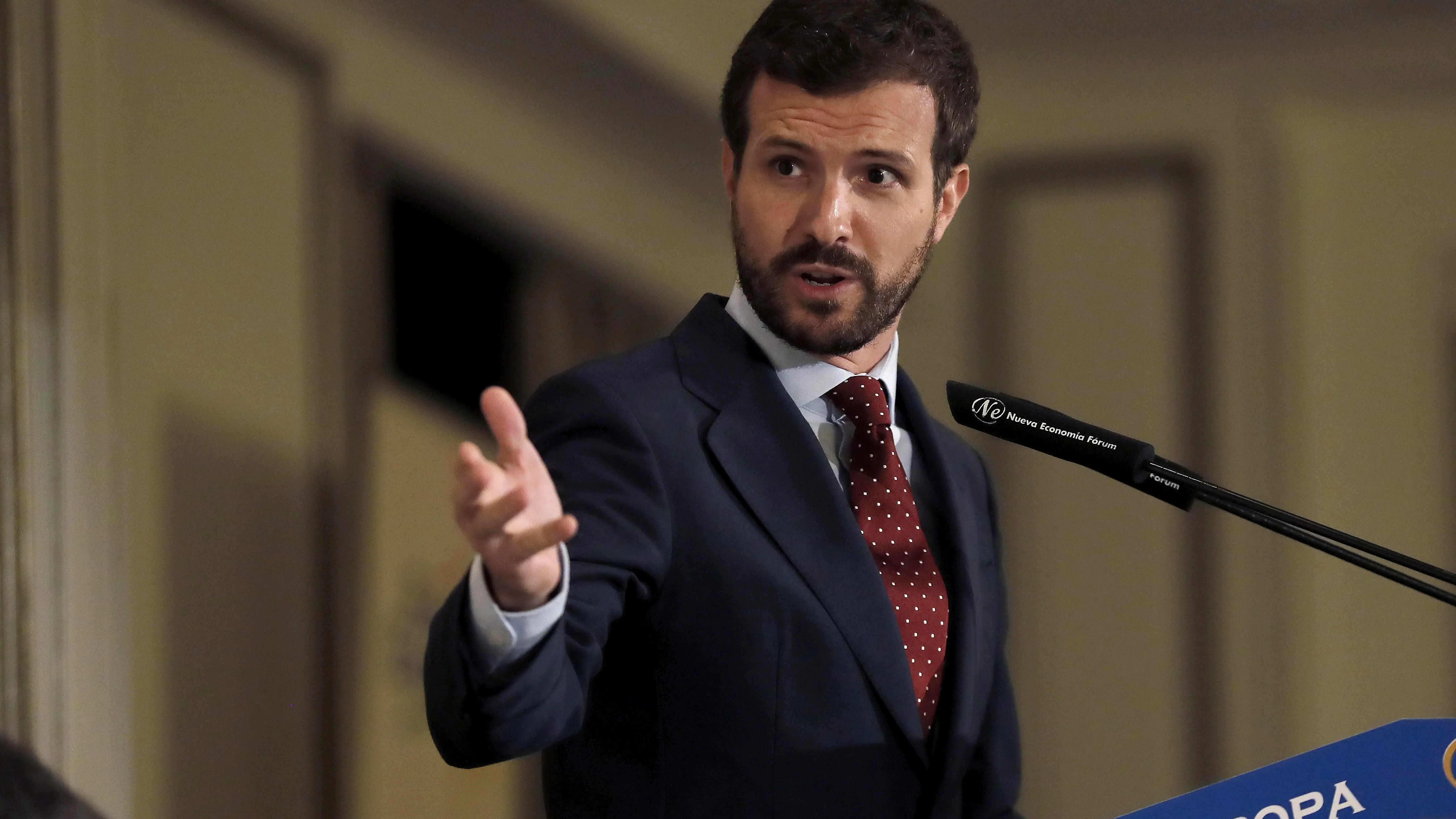 El líder del PP, Pablo Casado