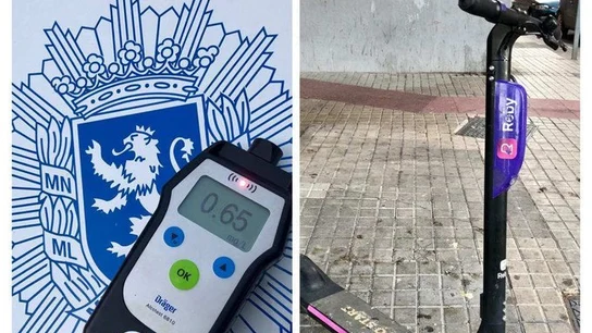 El patinete siniestrado y la prueba de alcoholemia que la Policía practicó a la conductora El patinete siniestrado y la prueba de alcoholemia que la Policía practicó a la conductora