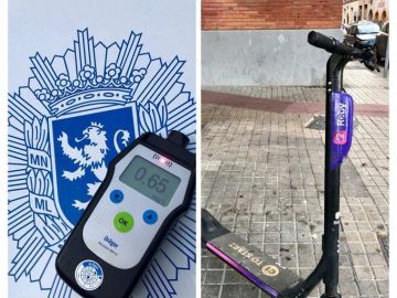 El patinete siniestrado y la prueba de alcoholemia que la Policía practicó a la conductora El patinete siniestrado y la prueba de alcoholemia que la Policía practicó a la conductora