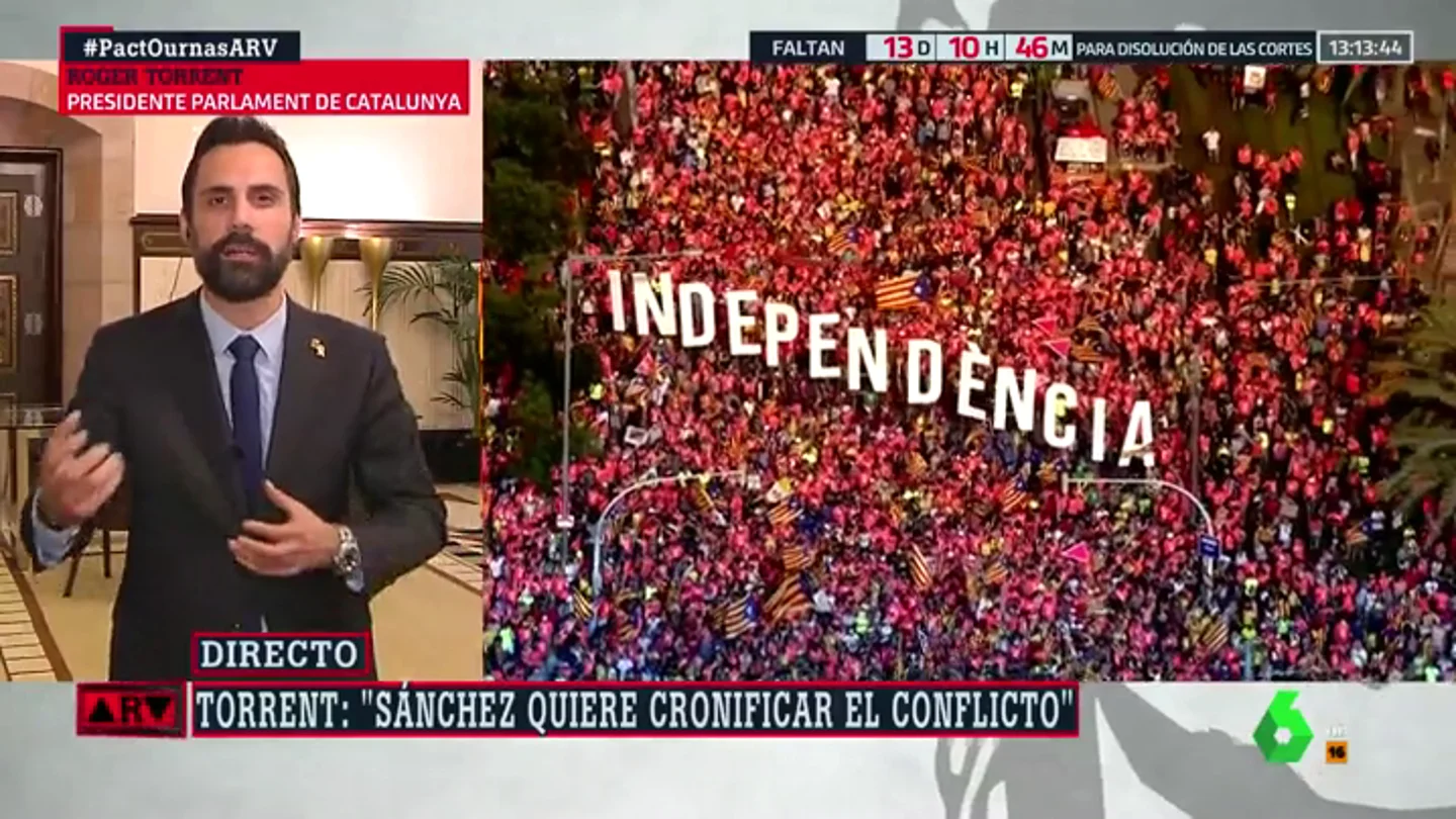Roger Torrent, sobre el juicio del 'procés': "Si hay una sentencia condenatoria, la ruptura con Cataluña va a ser más profunda" Roger Torrent, sobre el juicio del 'procés': "Si hay una sentencia condenatoria, la ruptura con Cataluña va a ser más profunda"