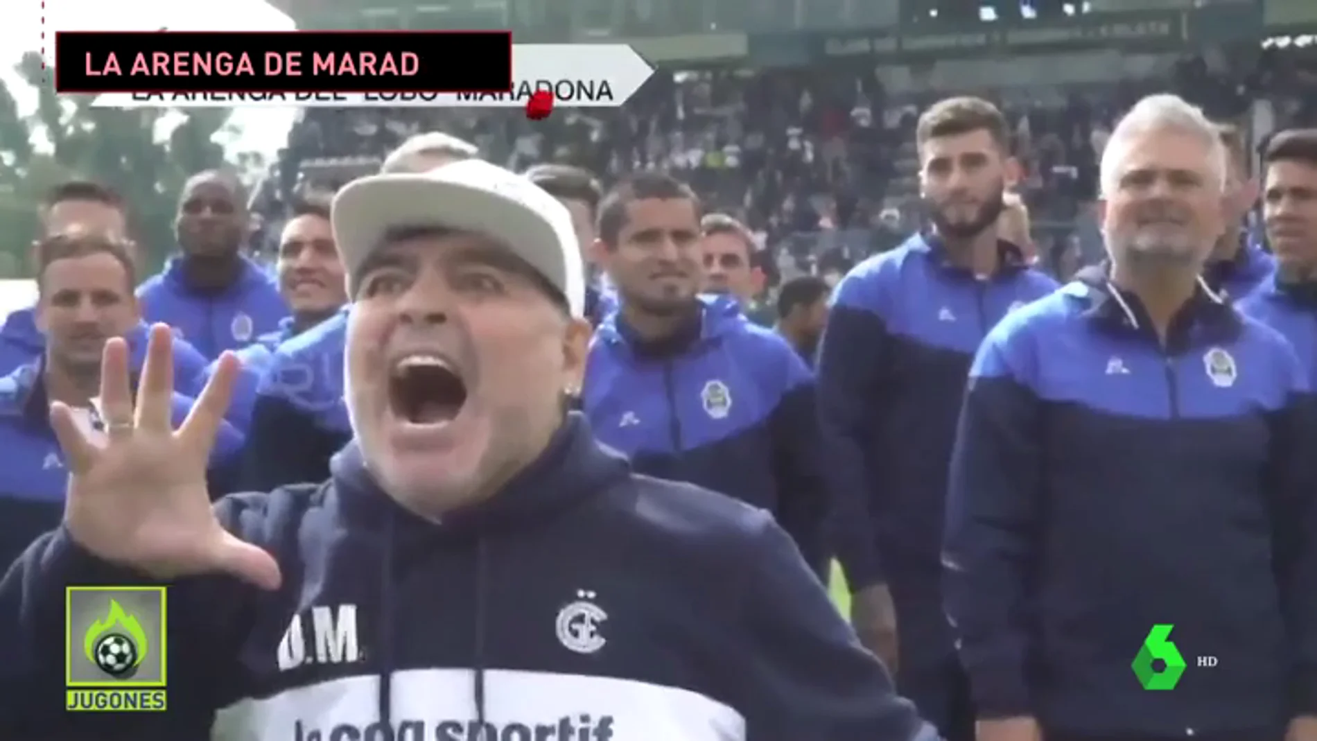 Inédito: la emocionante arenga de Maradona en su primer entrenamiento con el Gimnasia y Esgrima La Plata