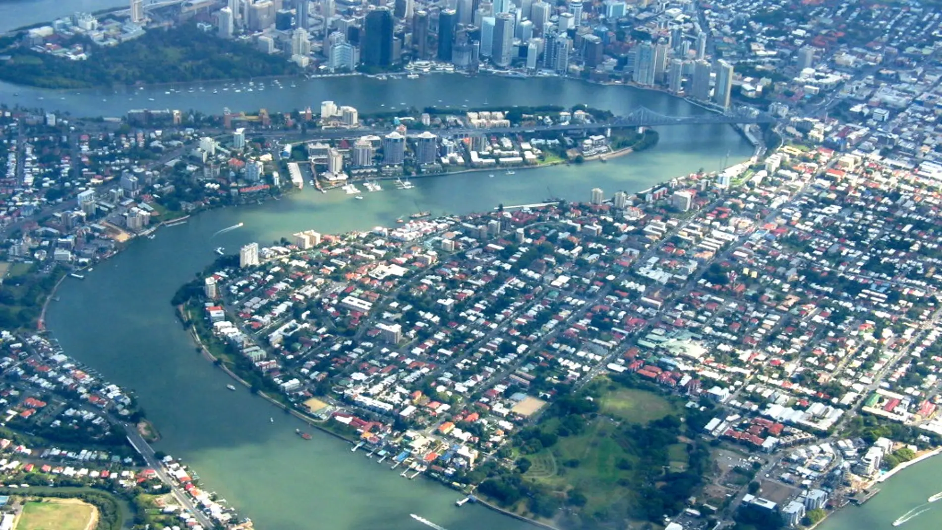 Vista aérea de Brisbane