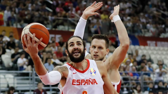 Ricky Rubio entra a canasta contra Polonia Ricky Rubio entra a canasta contra Polonia