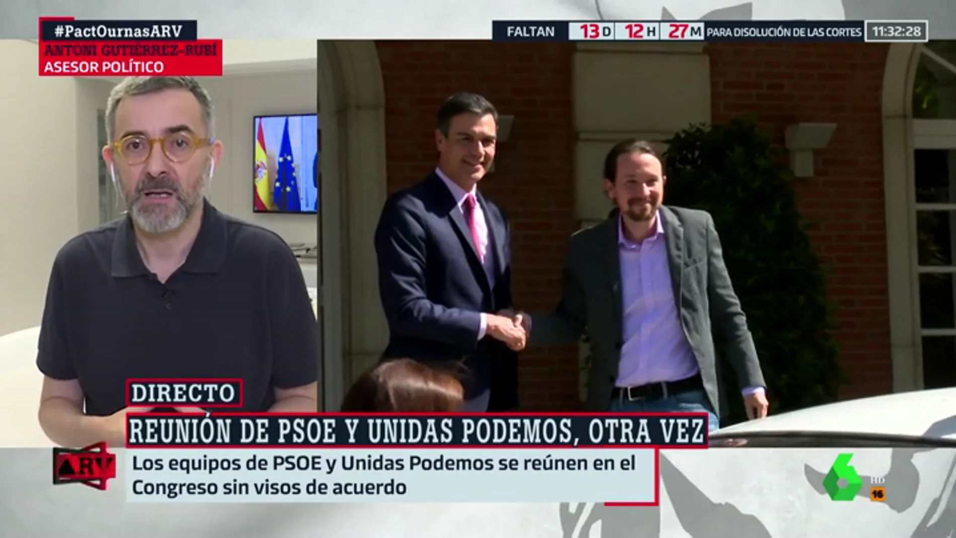 Antoni Guitiérrez-Rubí: "Si hay acuerdo entre PSOE y Unidas Podemos, empezará con desconfianzas y con fecha de caducidad"